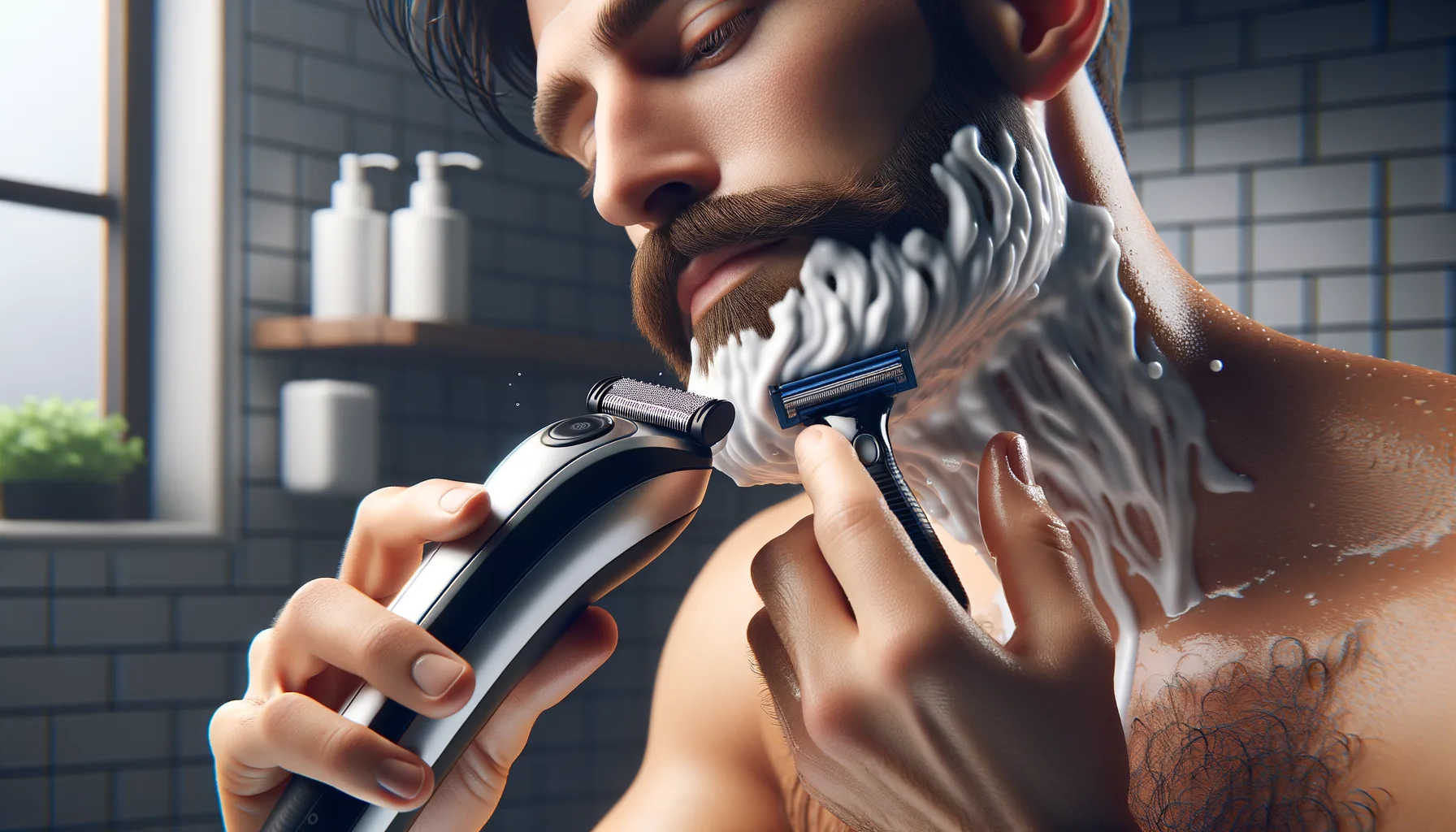 Nassrasur Tutorial: So verwendest du deinen Rasierer fuer eine perfekte Bartkontur